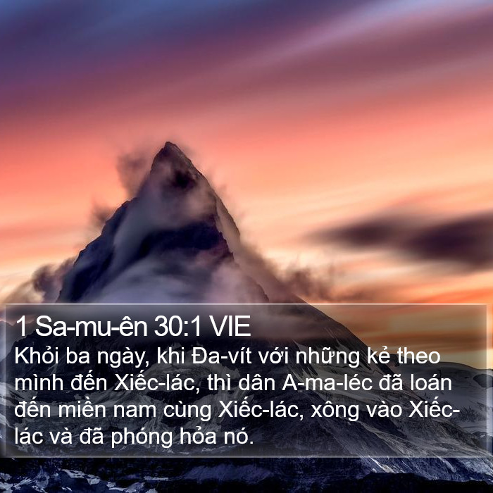 1 Sa-mu-ên 30:1 VIE Bible Study