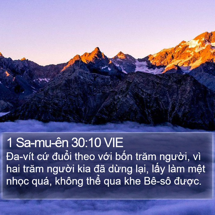 1 Sa-mu-ên 30:10 VIE Bible Study