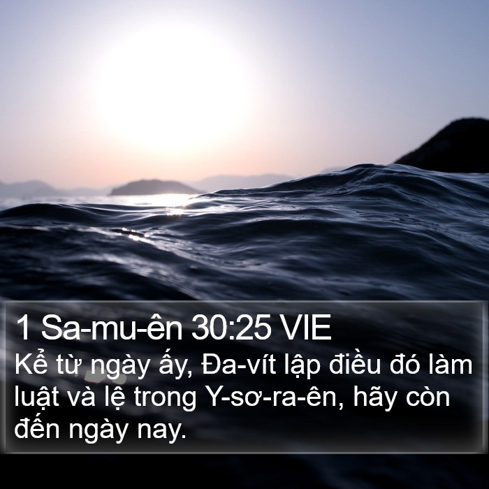 1 Sa-mu-ên 30:25 VIE Bible Study