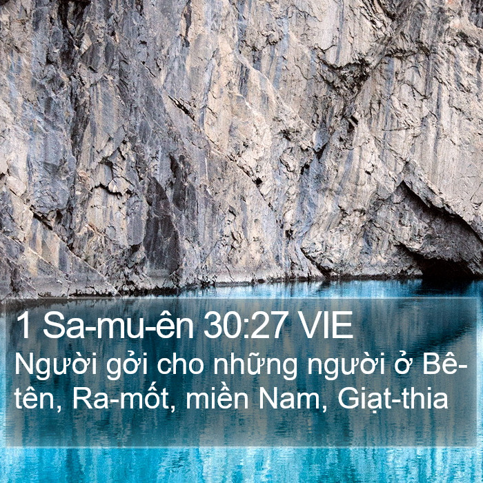 1 Sa-mu-ên 30:27 VIE Bible Study