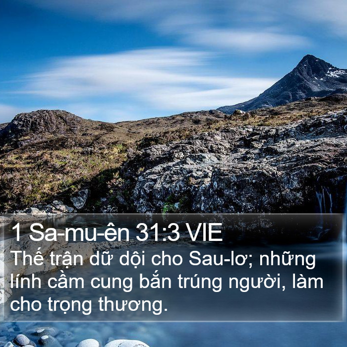 1 Sa-mu-ên 31:3 VIE Bible Study