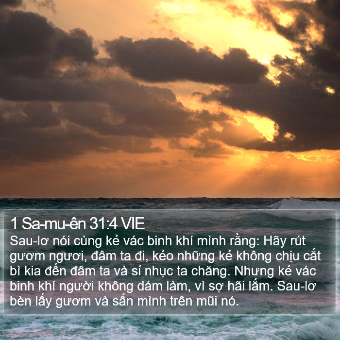 1 Sa-mu-ên 31:4 VIE Bible Study