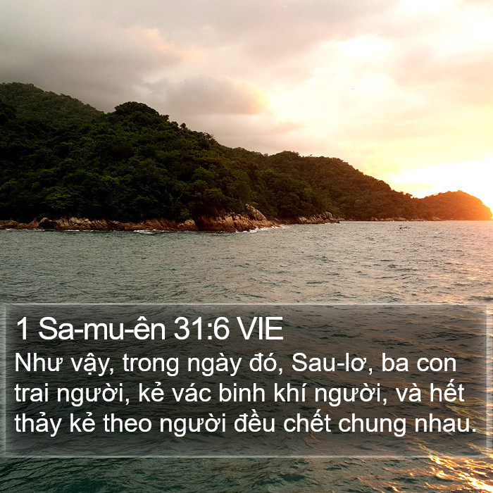 1 Sa-mu-ên 31:6 VIE Bible Study