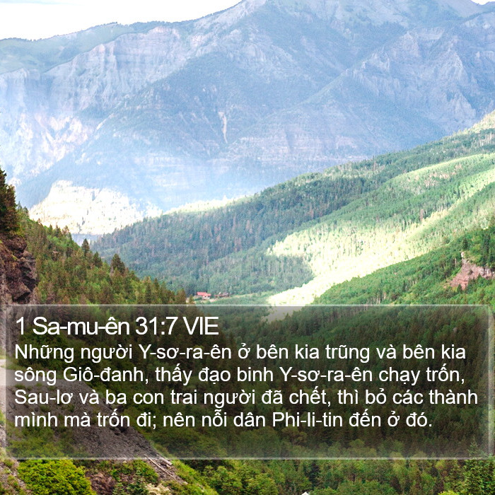 1 Sa-mu-ên 31:7 VIE Bible Study