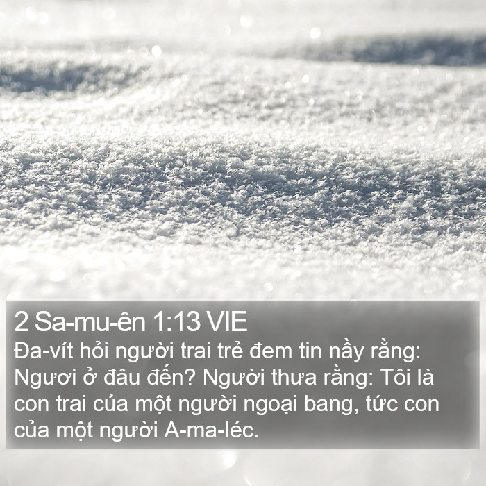 2 Sa-mu-ên 1:13 VIE Bible Study