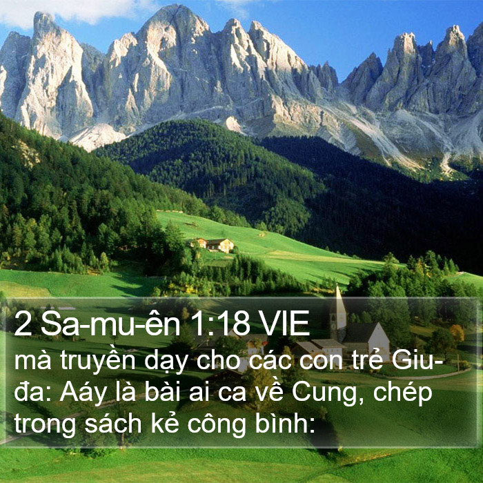 2 Sa-mu-ên 1:18 VIE Bible Study