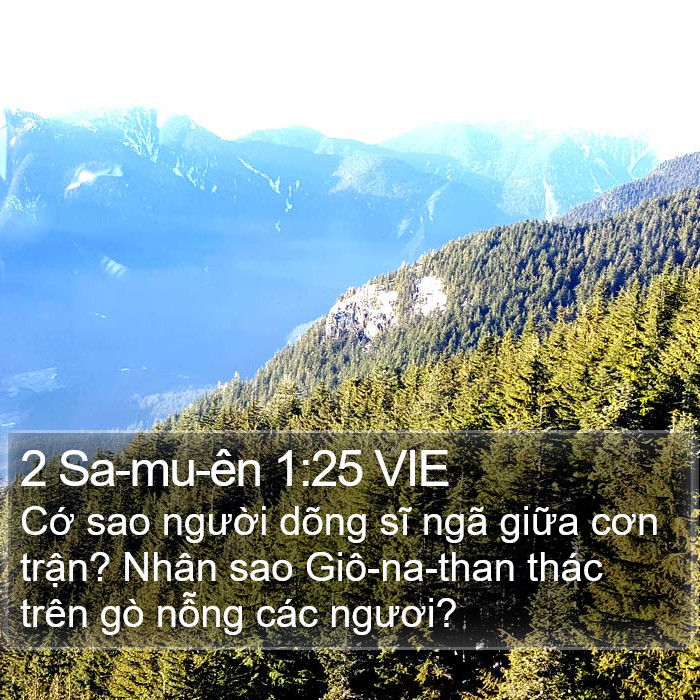 2 Sa-mu-ên 1:25 VIE Bible Study