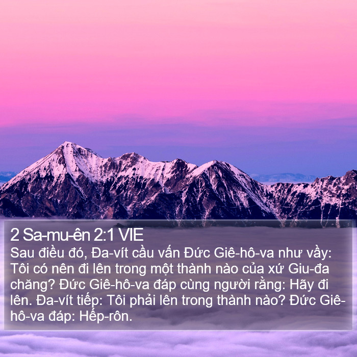 2 Sa-mu-ên 2:1 VIE Bible Study