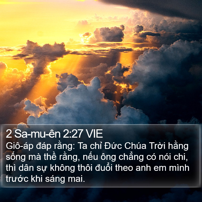 2 Sa-mu-ên 2:27 VIE Bible Study