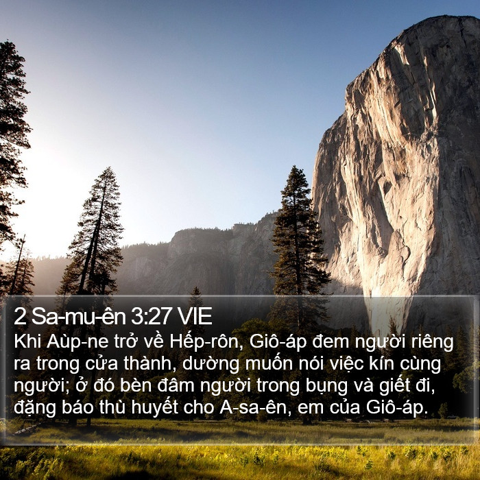 2 Sa-mu-ên 3:27 VIE Bible Study