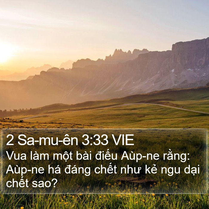 2 Sa-mu-ên 3:33 VIE Bible Study