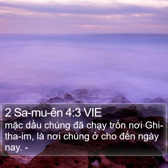 2 Sa-mu-ên 4:3 VIE Bible Study