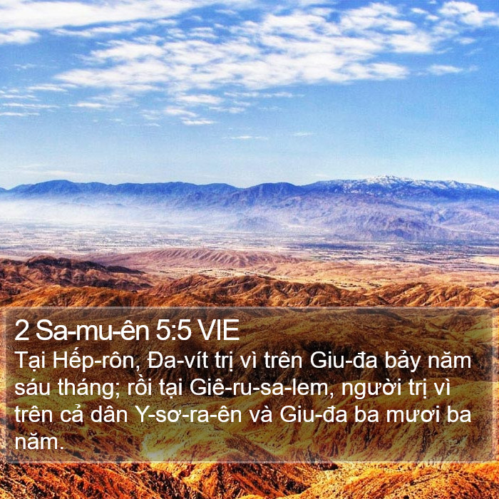 2 Sa-mu-ên 5:5 VIE Bible Study