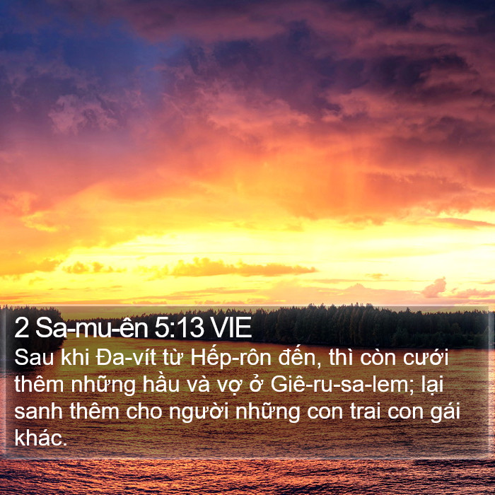 2 Sa-mu-ên 5:13 VIE Bible Study