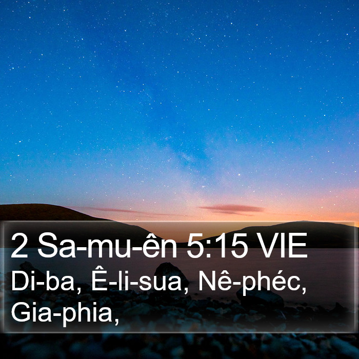 2 Sa-mu-ên 5:15 VIE Bible Study