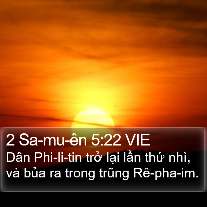 2 Sa-mu-ên 5:22 VIE Bible Study