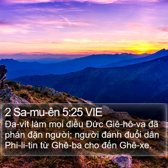 2 Sa-mu-ên 5:25 VIE Bible Study