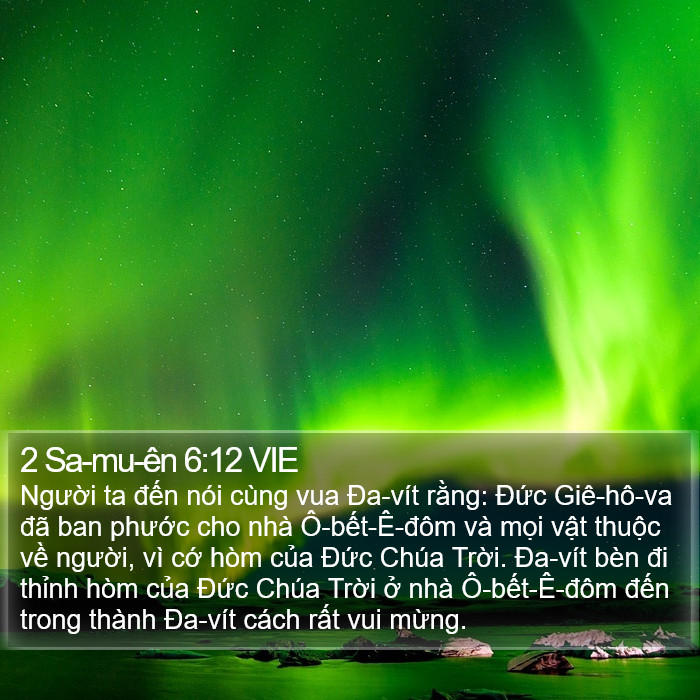 2 Sa-mu-ên 6:12 VIE Bible Study