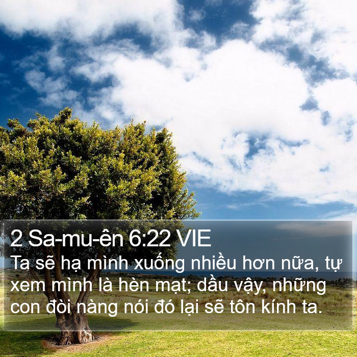 2 Sa-mu-ên 6:22 VIE Bible Study