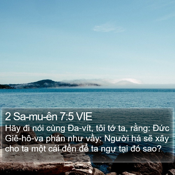 2 Sa-mu-ên 7:5 VIE Bible Study