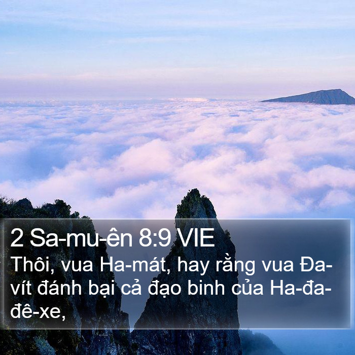 2 Sa-mu-ên 8:9 VIE Bible Study