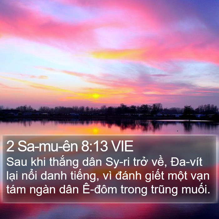 2 Sa-mu-ên 8:13 VIE Bible Study