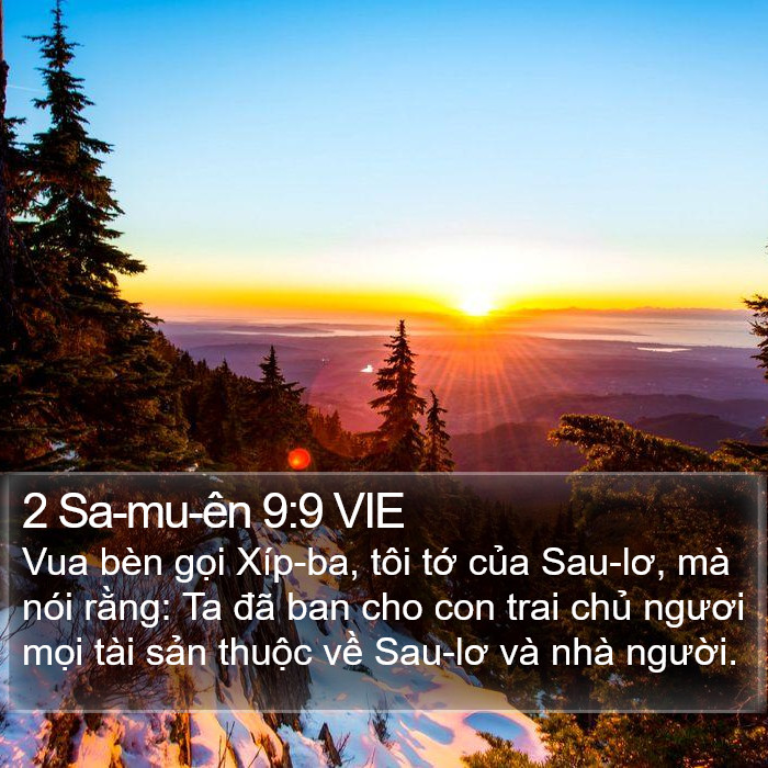 2 Sa-mu-ên 9:9 VIE Bible Study