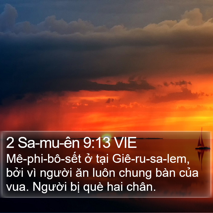 2 Sa-mu-ên 9:13 VIE Bible Study