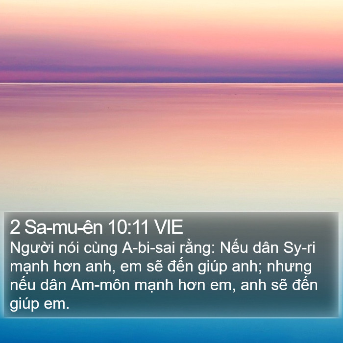 2 Sa-mu-ên 10:11 VIE Bible Study