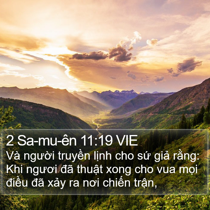 2 Sa-mu-ên 11:19 VIE Bible Study