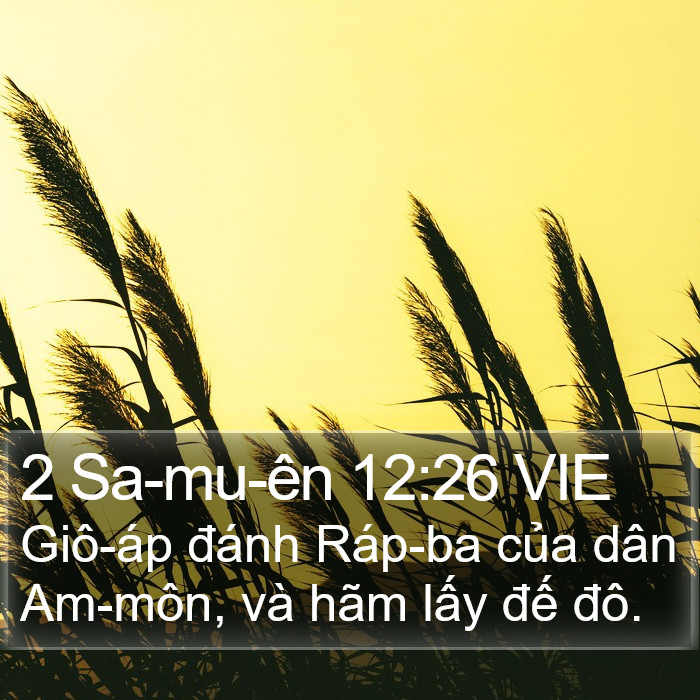 2 Sa-mu-ên 12:26 VIE Bible Study