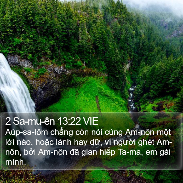 2 Sa-mu-ên 13:22 VIE Bible Study