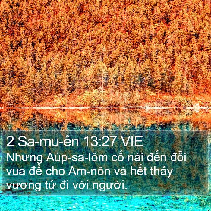 2 Sa-mu-ên 13:27 VIE Bible Study