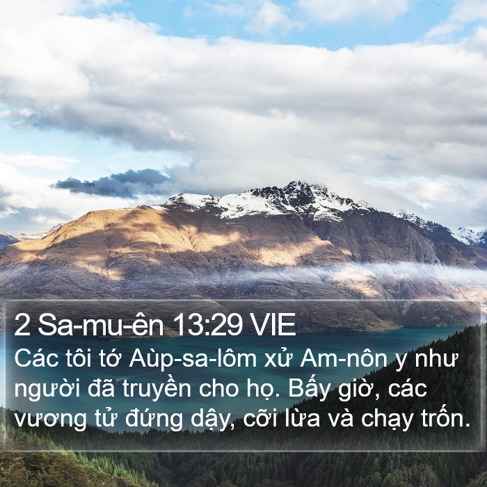 2 Sa-mu-ên 13:29 VIE Bible Study