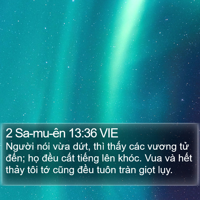 2 Sa-mu-ên 13:36 VIE Bible Study