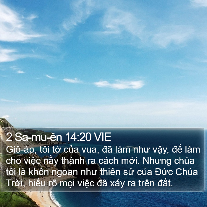 2 Sa-mu-ên 14:20 VIE Bible Study
