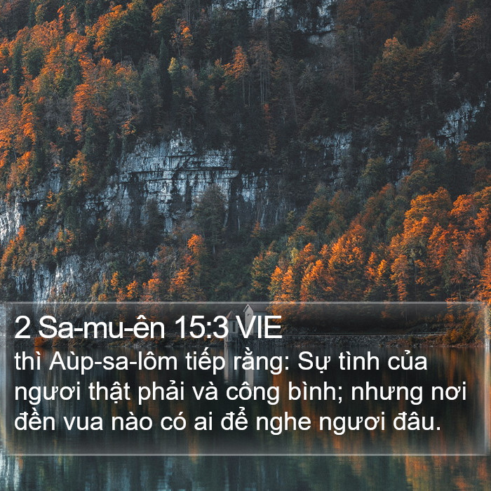 2 Sa-mu-ên 15:3 VIE Bible Study