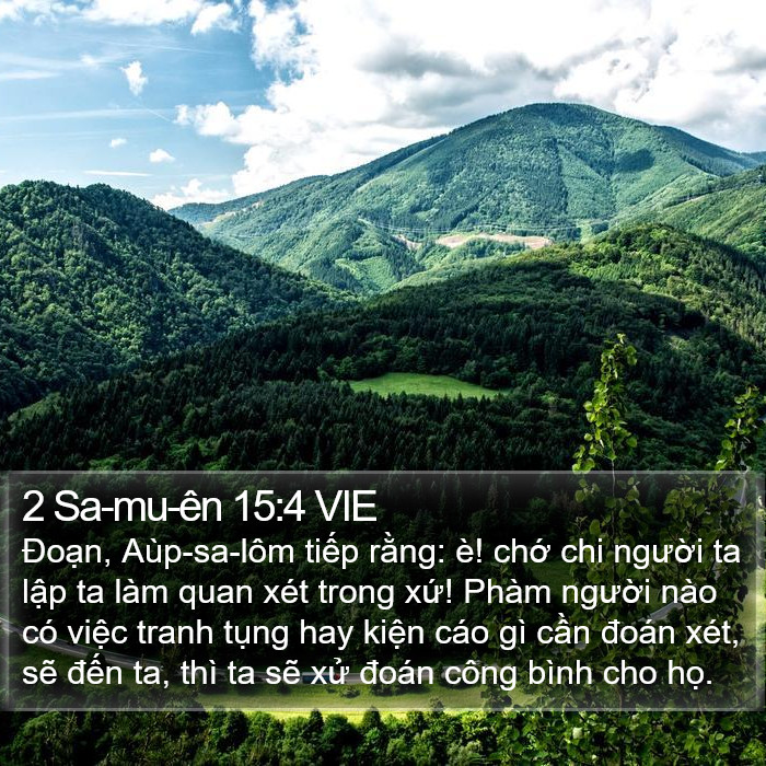 2 Sa-mu-ên 15:4 VIE Bible Study