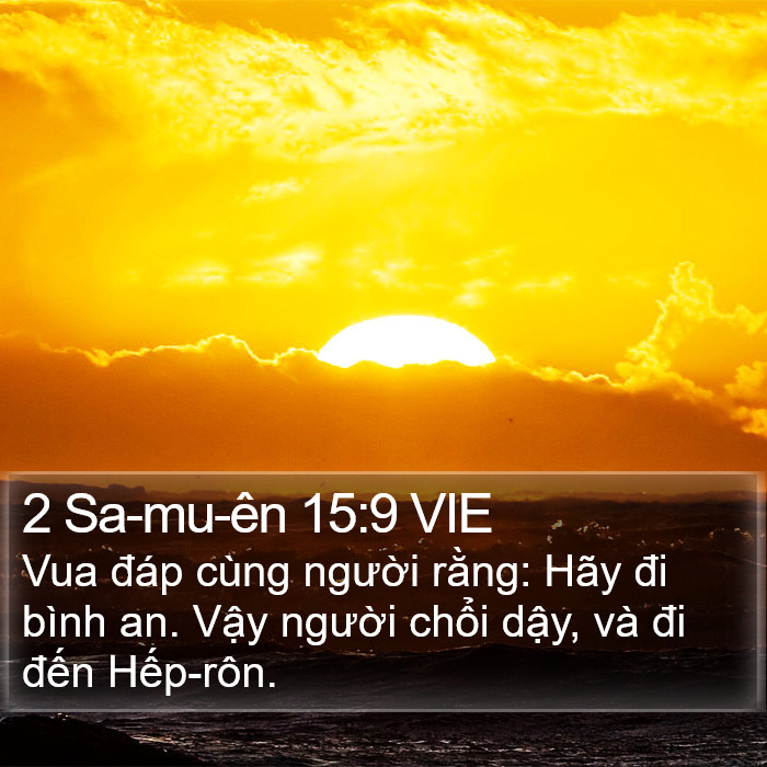 2 Sa-mu-ên 15:9 VIE Bible Study