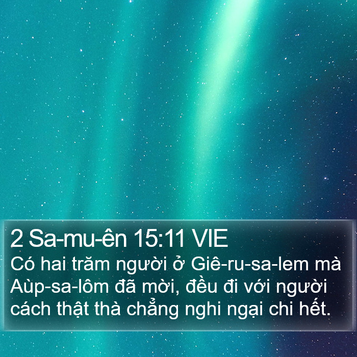 2 Sa-mu-ên 15:11 VIE Bible Study