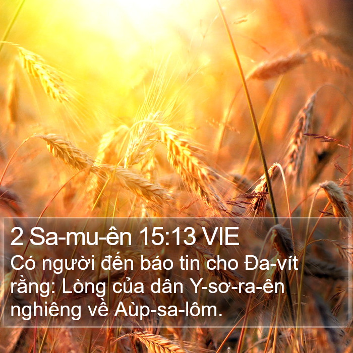 2 Sa-mu-ên 15:13 VIE Bible Study