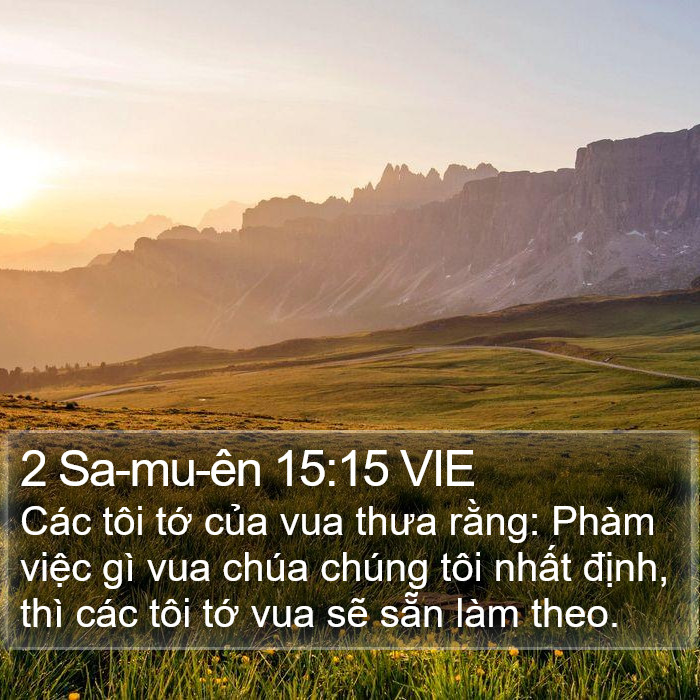 2 Sa-mu-ên 15:15 VIE Bible Study