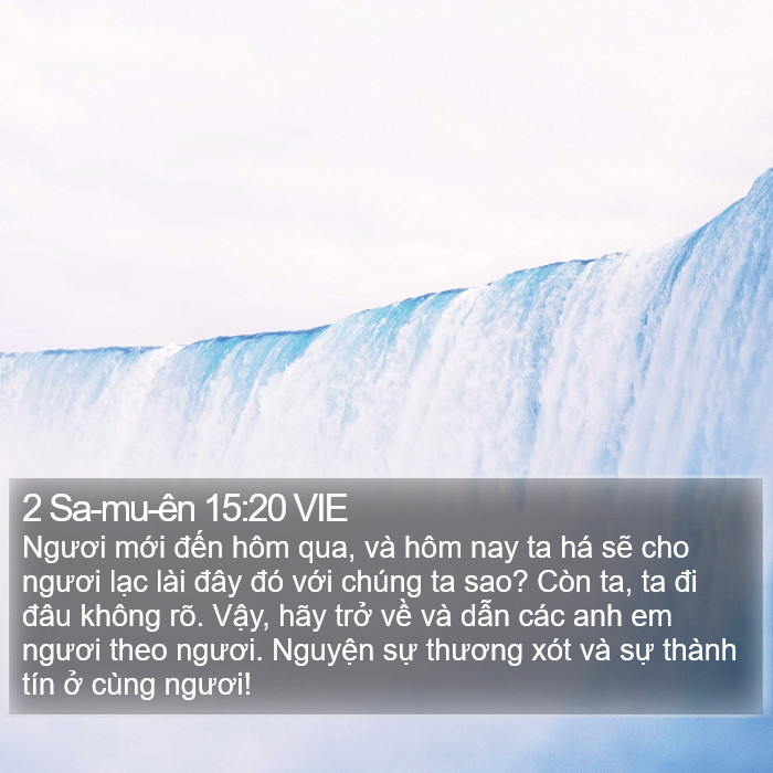 2 Sa-mu-ên 15:20 VIE Bible Study