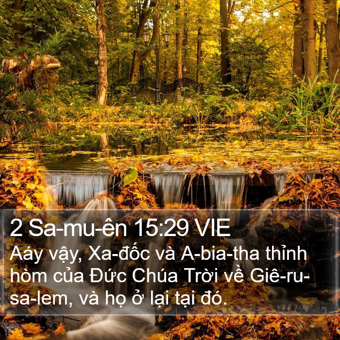 2 Sa-mu-ên 15:29 VIE Bible Study