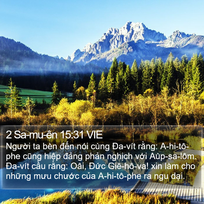 2 Sa-mu-ên 15:31 VIE Bible Study