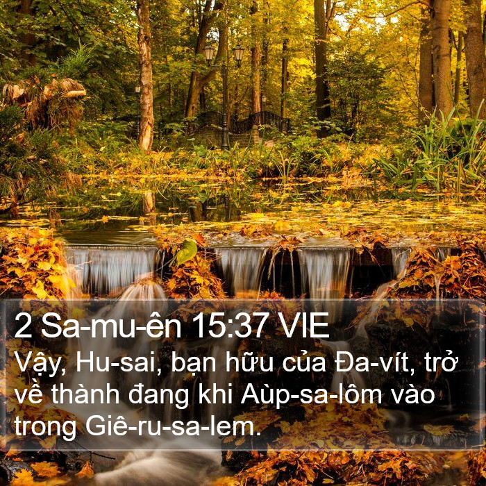 2 Sa-mu-ên 15:37 VIE Bible Study