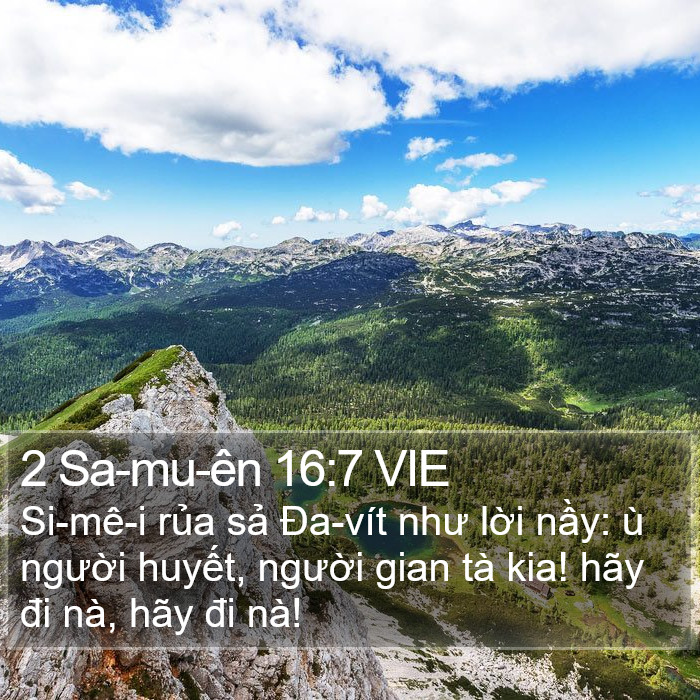 2 Sa-mu-ên 16:7 VIE Bible Study