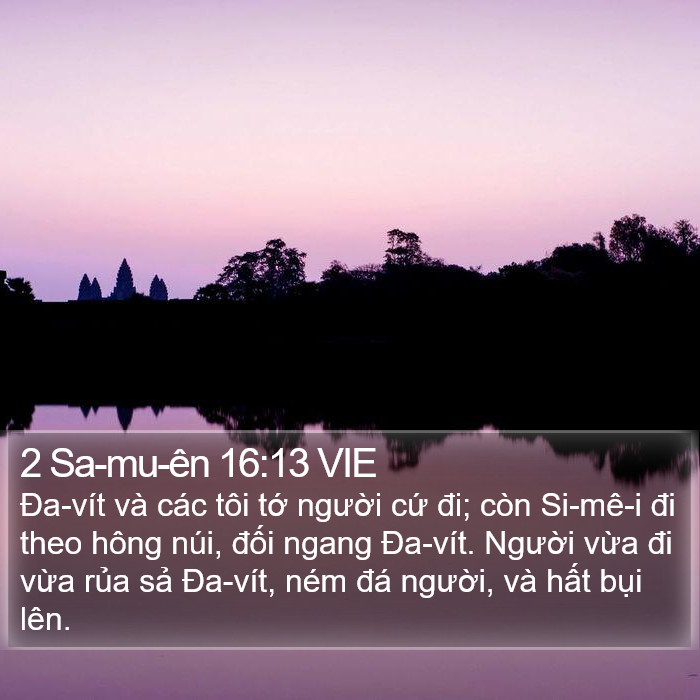 2 Sa-mu-ên 16:13 VIE Bible Study