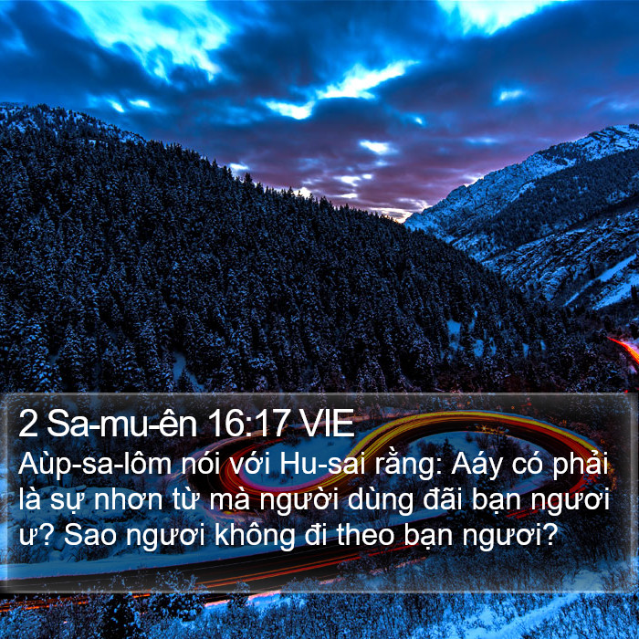 2 Sa-mu-ên 16:17 VIE Bible Study