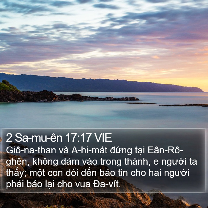2 Sa-mu-ên 17:17 VIE Bible Study
